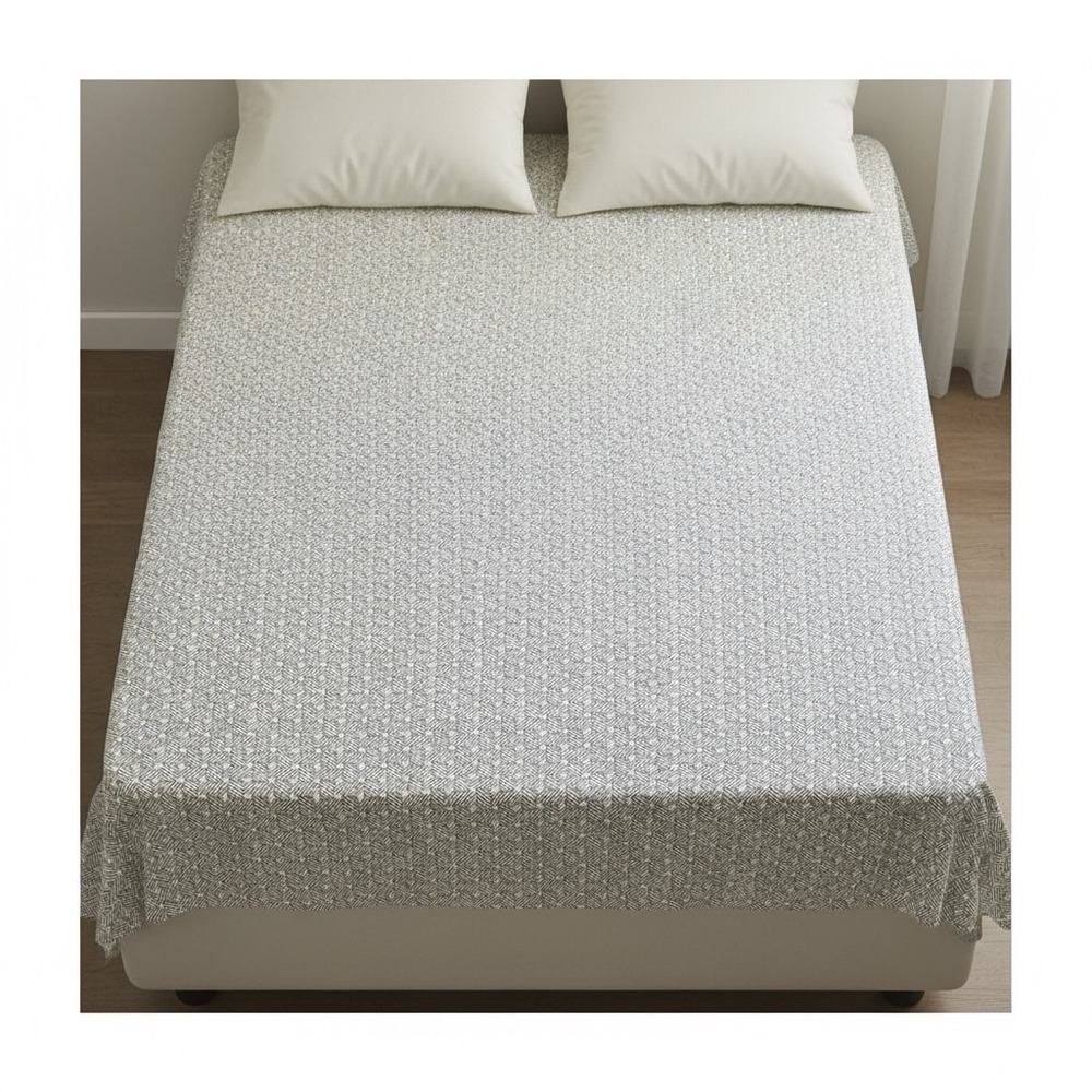 Ralph Lauren King Flat Sheet Spencer Basketweave Fisher Blue White